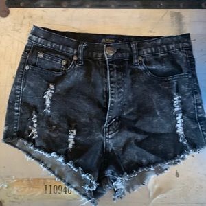 Black Jean shorts